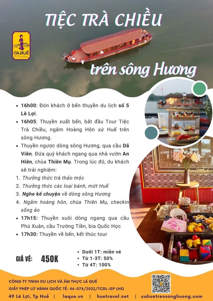 Trà chiều trên sông Hương