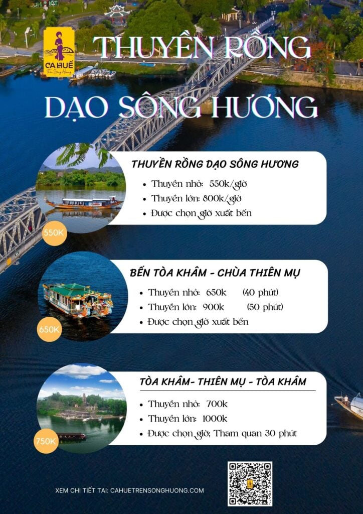 Dạo sông Hương bẳng thuyền rồng